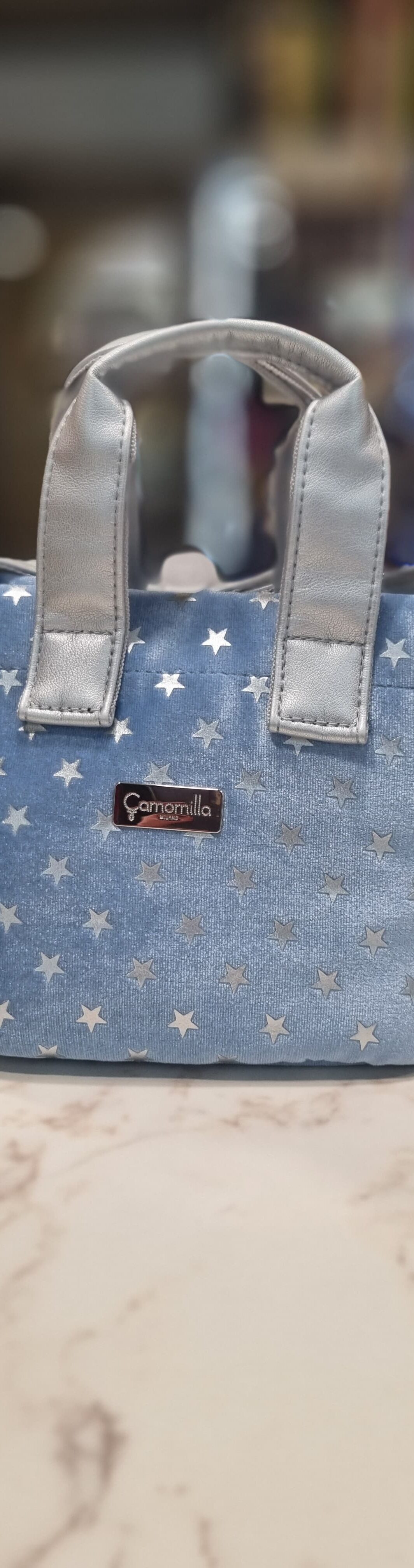 Borsetta Tracolla Camomilla Seven in velluto con stelline